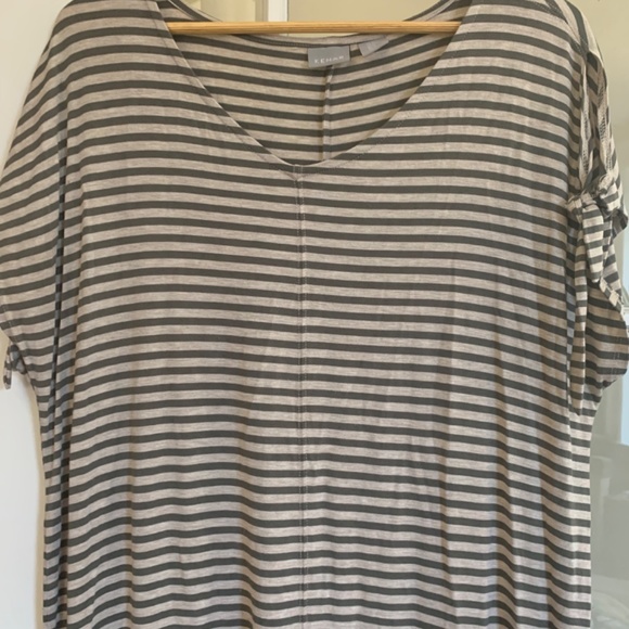 Kenar midi dress cold shoulder striped nautical size medium - Picture 3 of 9